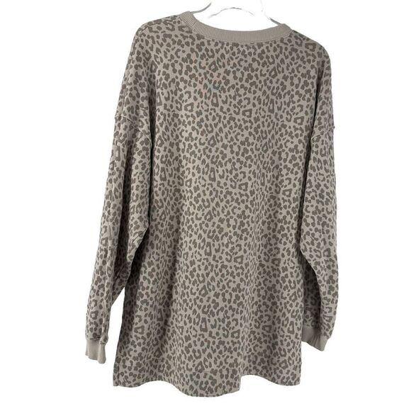 American Eagle Jegging Fit Pullover Sweatshirt Animal Print Size S Relaxed Fit - Picture 4 of 7